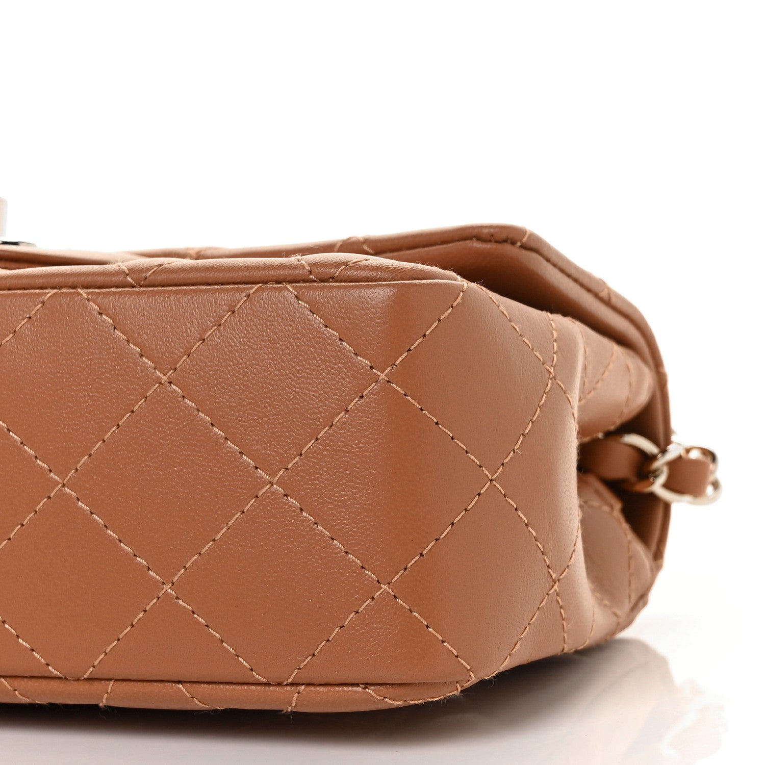 Chanel Lambskin Quilted Mini Rectangular Flap Brown 8 of 8