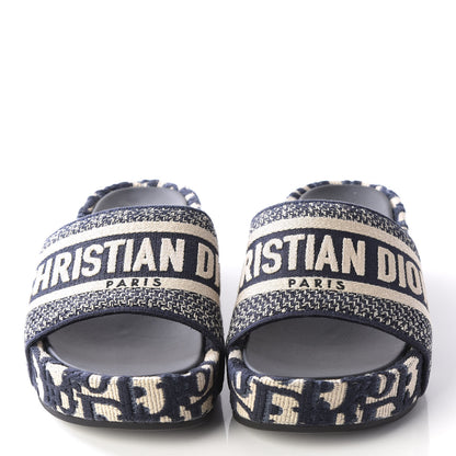 Christian Dior Oblique D-Way Platform Sandal 35 Deep Blue 3 of 9