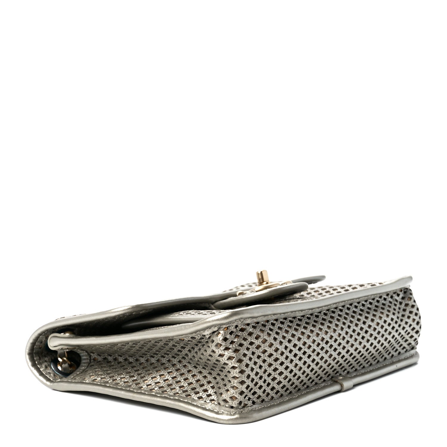 Chanel Metallic Perforated Calfskin Small Up In The Air Flap Light Gold 4 of 13