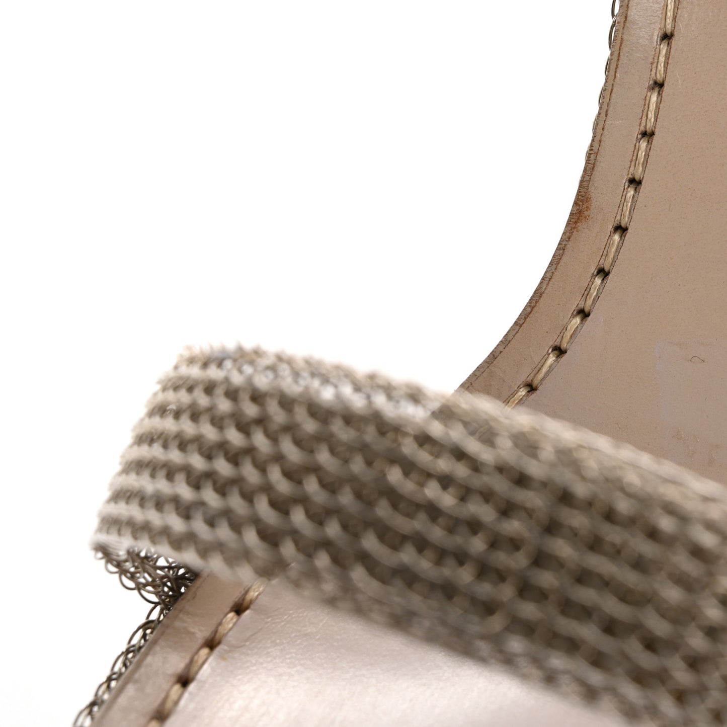 Rope Chain Cadena 140 Platform Wedge Sandals 38 Silver Grezzo