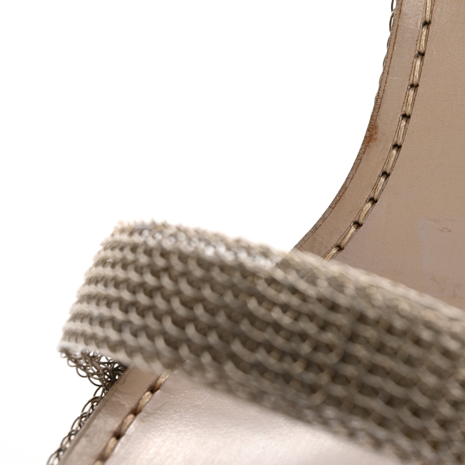 Christian Louboutin Rope Chain Cadena 140 Platform Wedge Sandals 38 Silver Grezzo 12 of 13