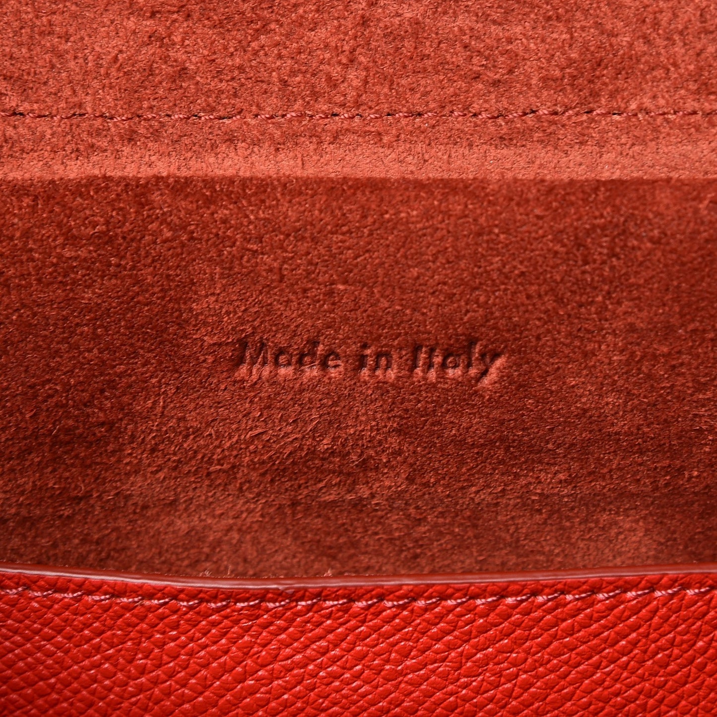 Baby Grained Calfskin Micro Belt Bag Bright Red