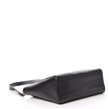 Prada Soft Calfskin Impunture Diagramme Tote Black 4 of 8