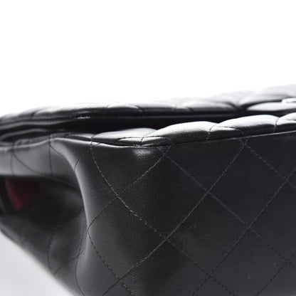 Chanel Lambskin Quilted Jumbo Double Flap Black 10 of 12