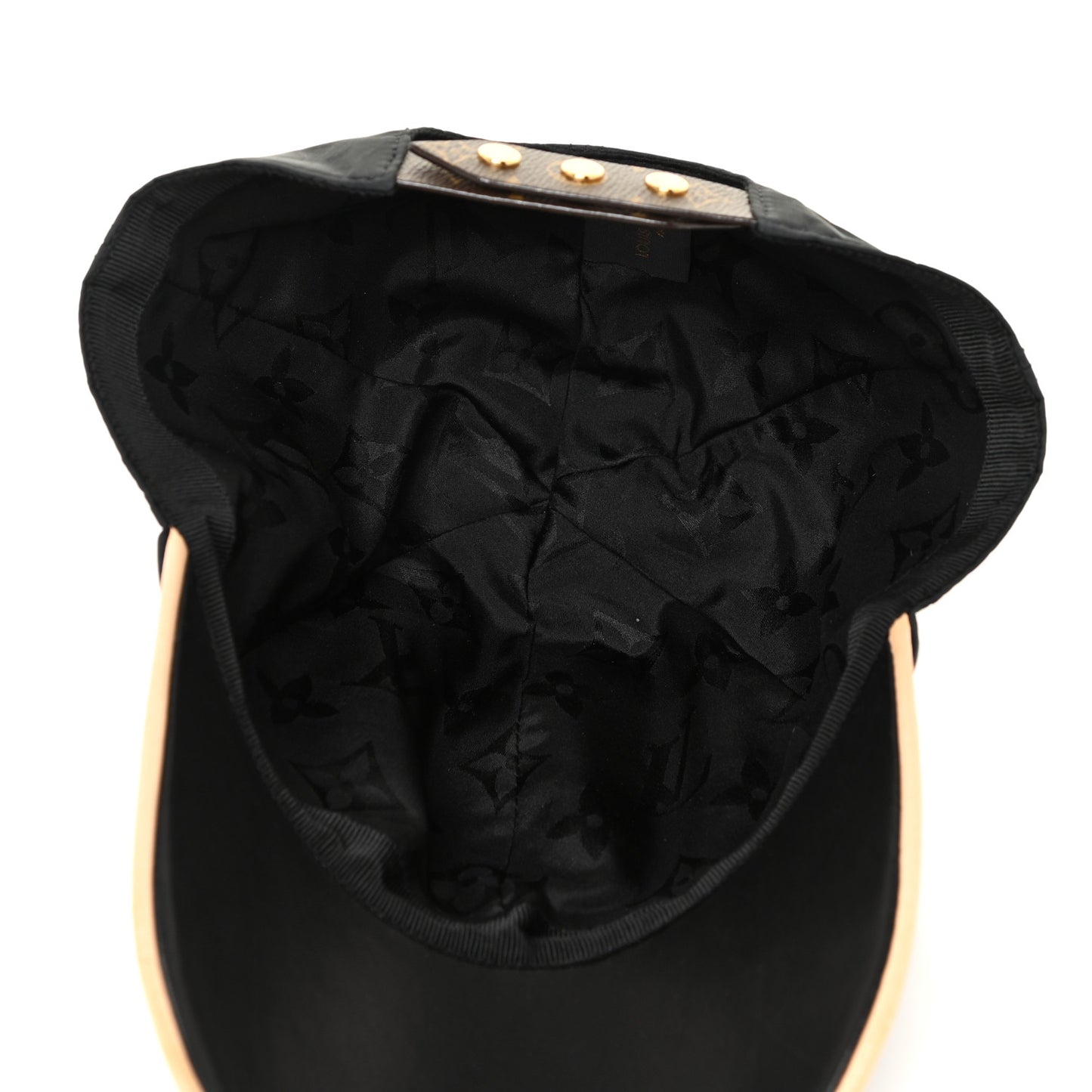 Polyester Silk Monogram LV Get Ready Cap M Black