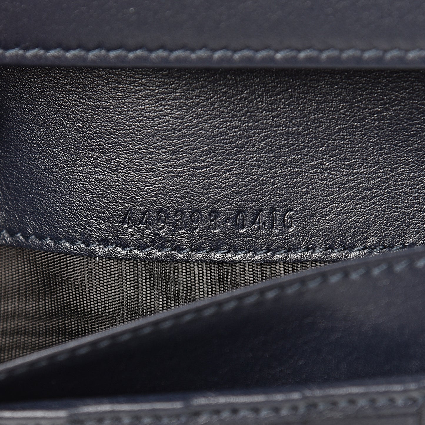 Microguccissima Continental Flap Wallet Navy