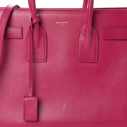 Saint Laurent Calfskin Sac De Jour Lipstick Fuchsia 14 of 14