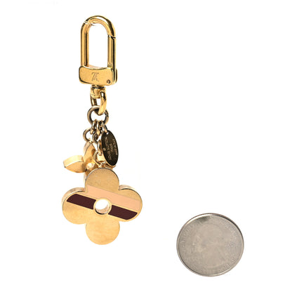 Louis Vuitton Striped Flowers Bag Charm Key Holder 2 of 4