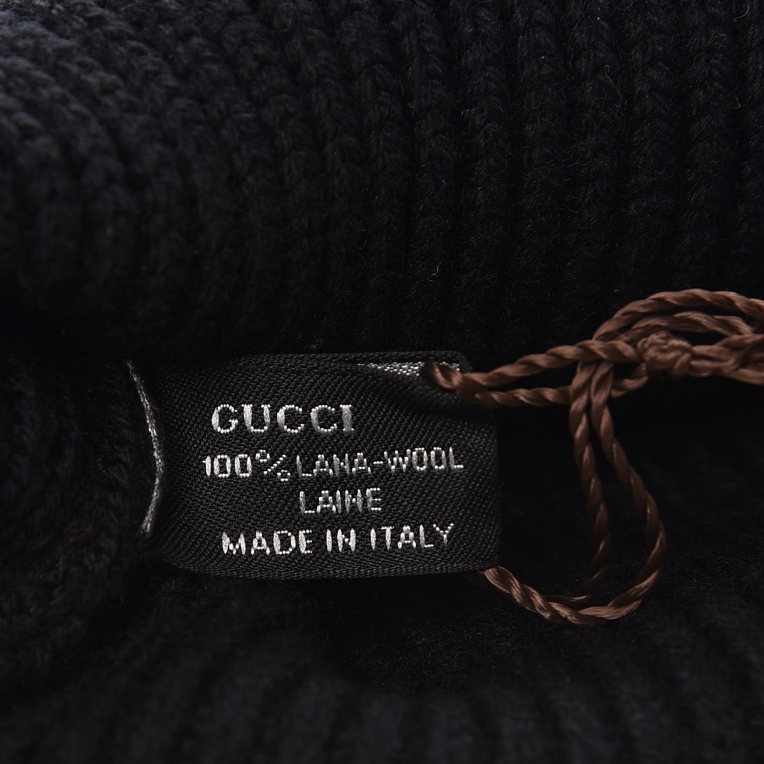 Gucci Wool GG Monogram Beanie Hat Black 5 of 6
