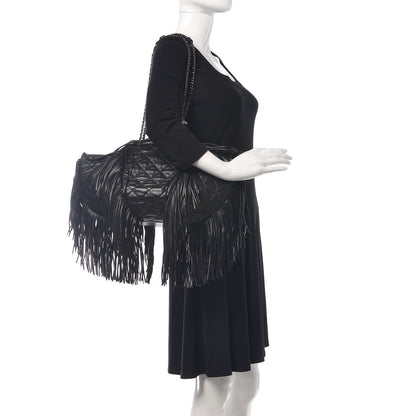 Chanel Lambskin Quilted Western Baluchon Fringe Bag Black 2 of 9