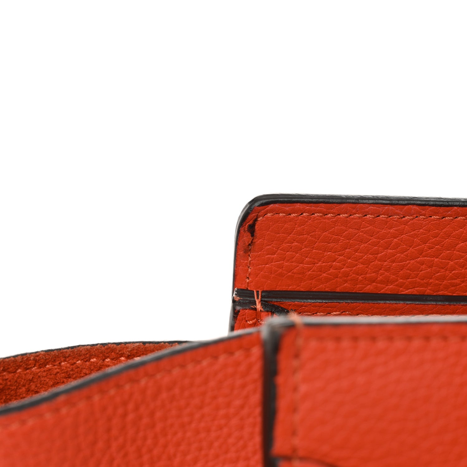 Celine Drummed Calfskin Micro Luggage Vermillion 13 of 17