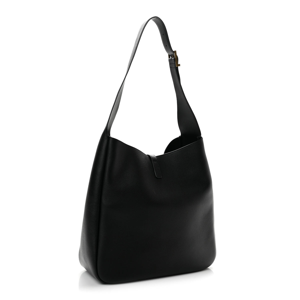 Saint Laurent Smooth Calfskin Large Le 5 A 7 Soft Hobo Black 2 of 12