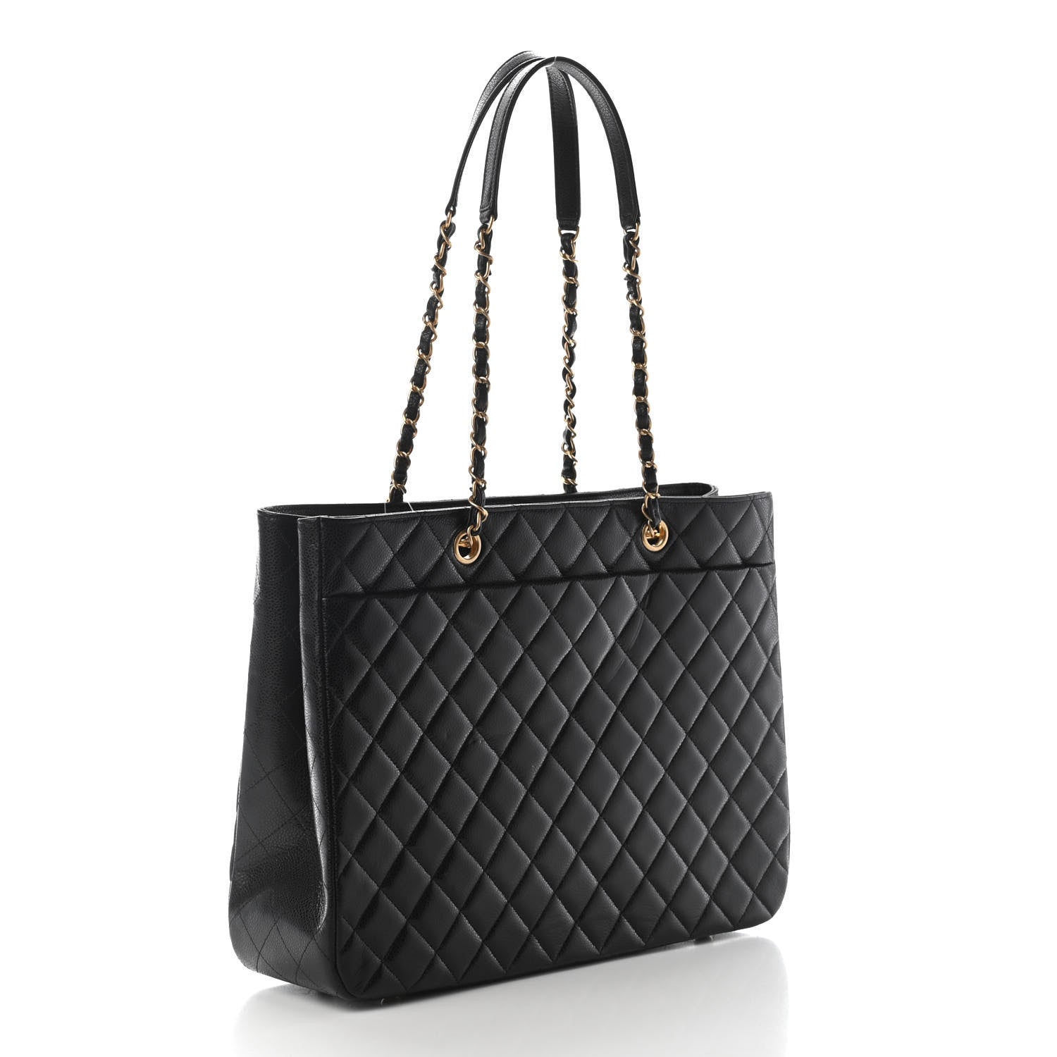 Chanel Caviar Quilted Large Shopping Tote Black 3 of 9