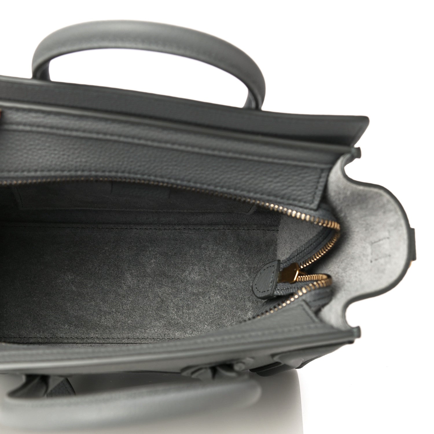 Celine Baby Drummed Calfskin Nano Luggage Kohl 5 of 10