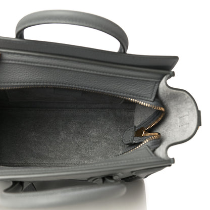 Celine Baby Drummed Calfskin Nano Luggage Kohl 5 of 10