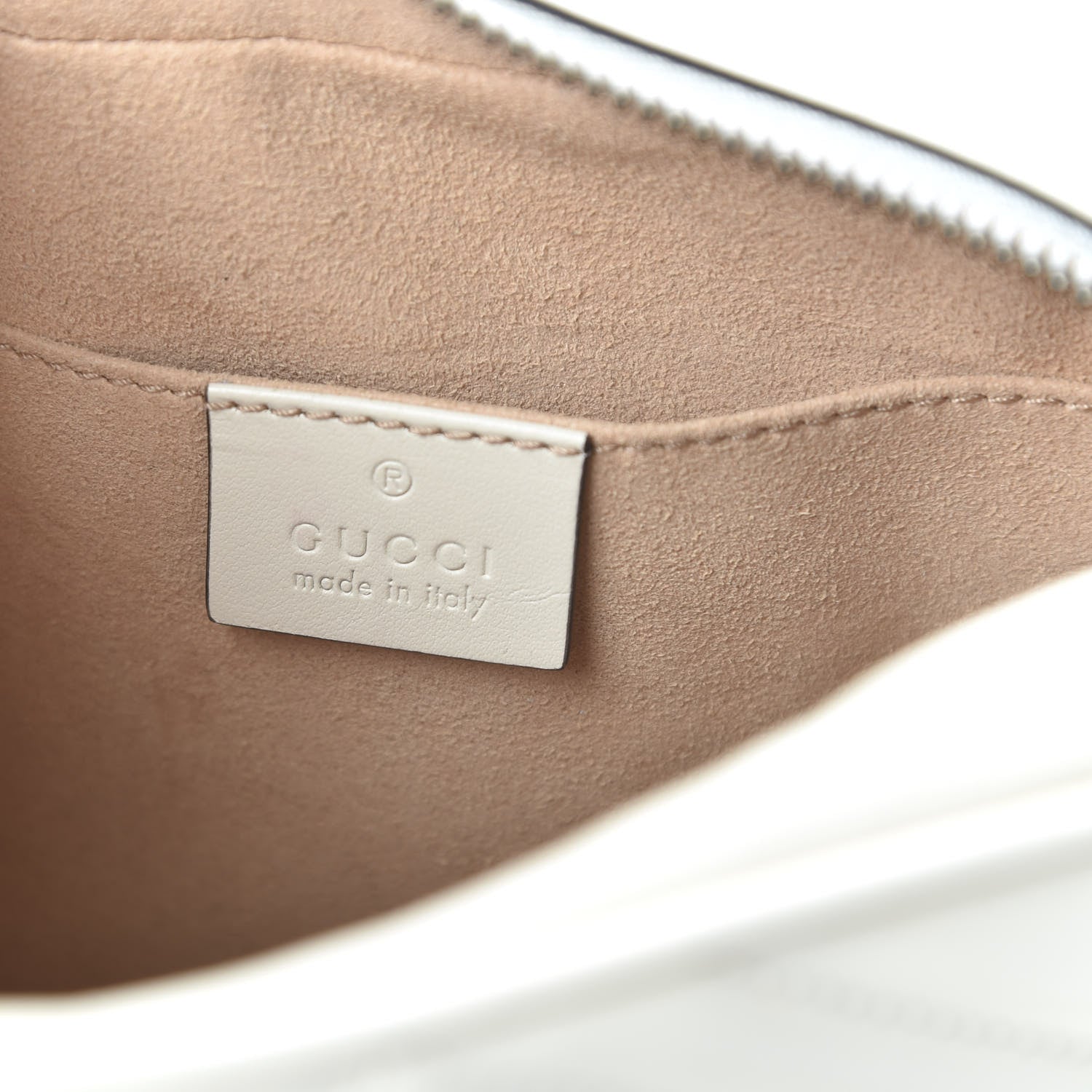 Gucci Calfskin Matelasse Mini GG Marmont Chain Shoulder Bag White 8 of 10