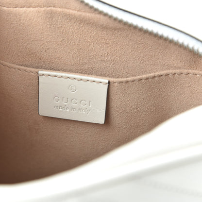 Gucci Calfskin Matelasse Mini GG Marmont Chain Shoulder Bag White 8 of 10