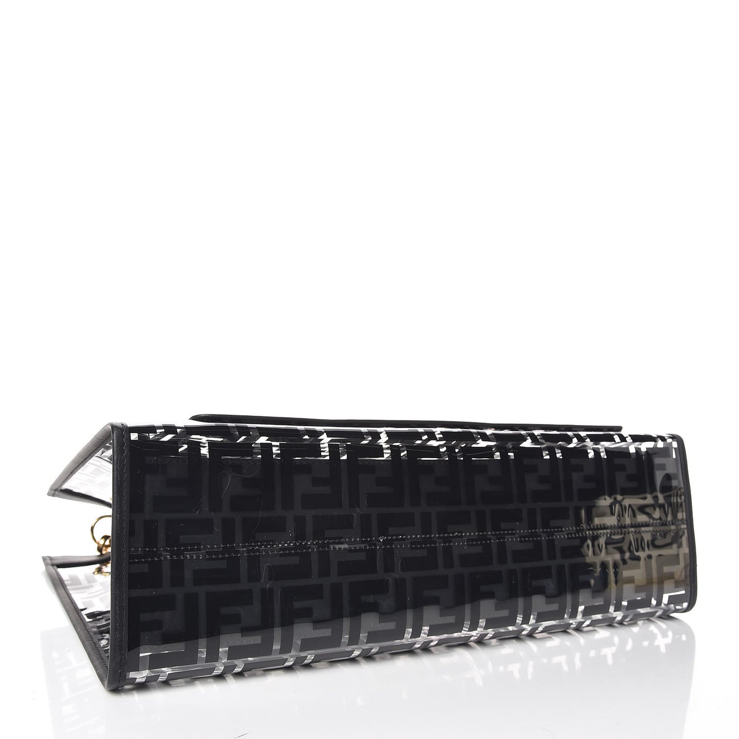 TPU FF Vitello Century Plexiglass Medium Runaway Shopper Tote Black