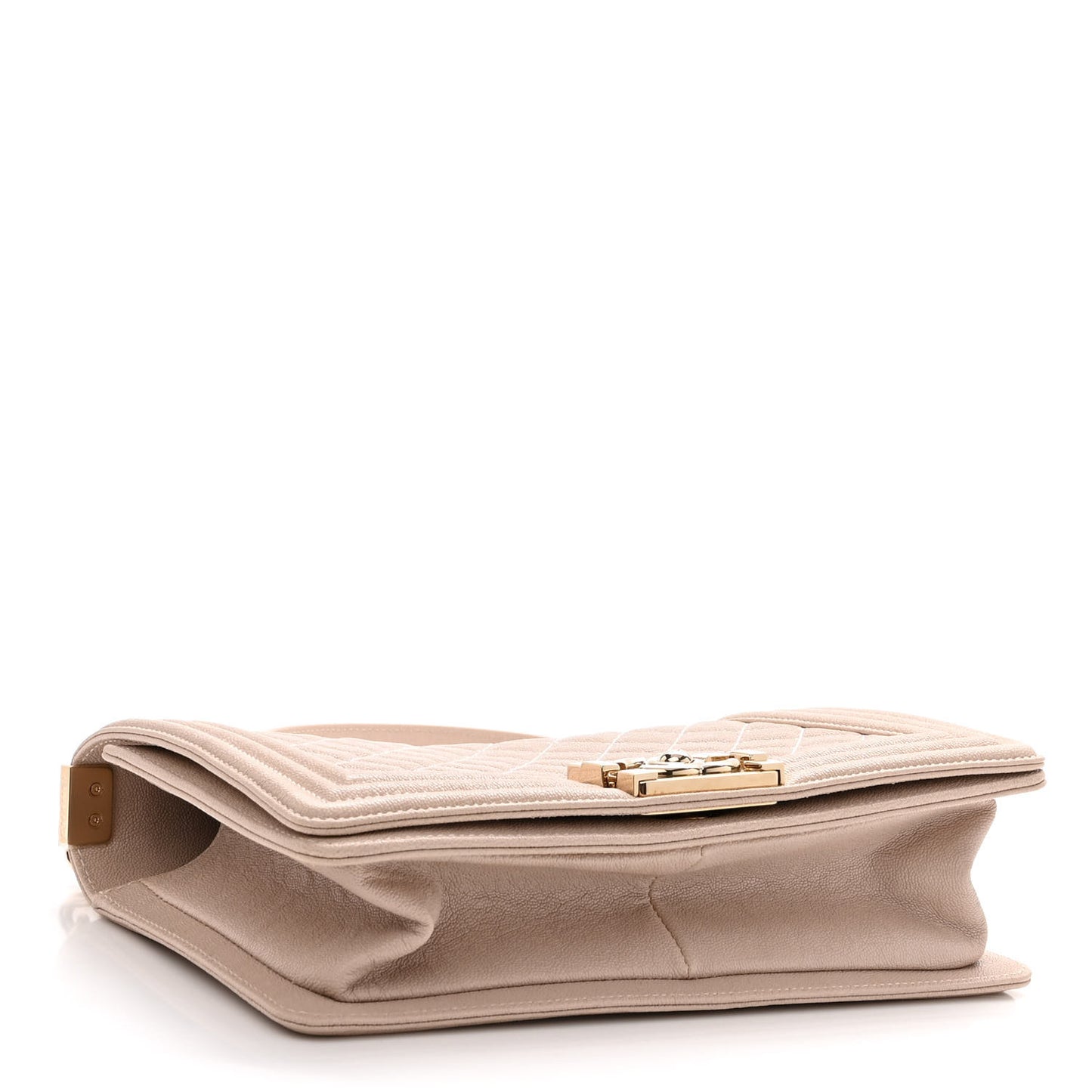 Caviar Quilted Medium Boy Flap Nude
