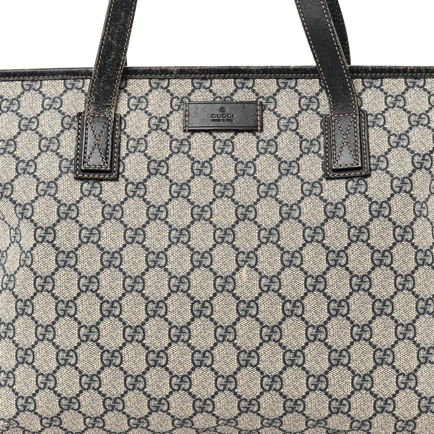 Gucci GG Supreme Monogram Medium Zippered Shopping Tote Navy Navy 8 of 14