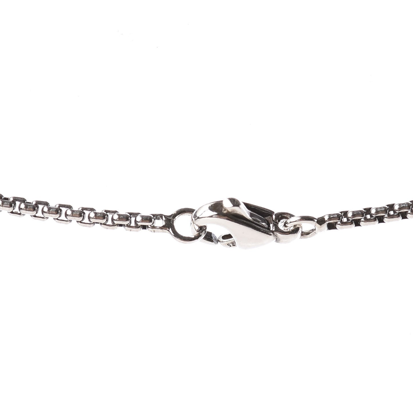 Sterling Silver Diamond Pave 7mm Petite Albion Pendant Necklace