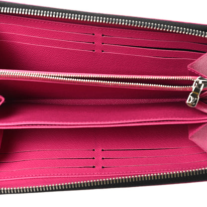 Louis Vuitton Epi Zippy Wallet Black Hot Pink 5 of 7