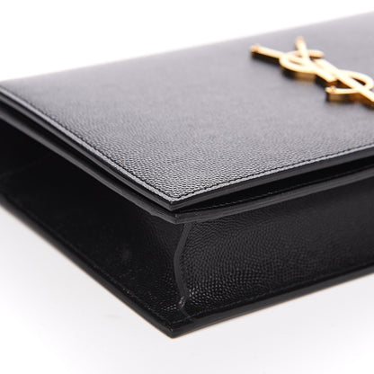 Saint Laurent Grain De Poudre Classic Monogram Kate Clutch Black 6 of 9