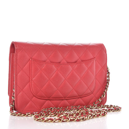 Chanel Caviar Quilted Wallet On Chain WOC Pink 3 of 9