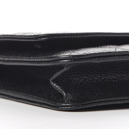 Chanel Caviar Quilted Wallet On Chain WOC Black 10 of 13