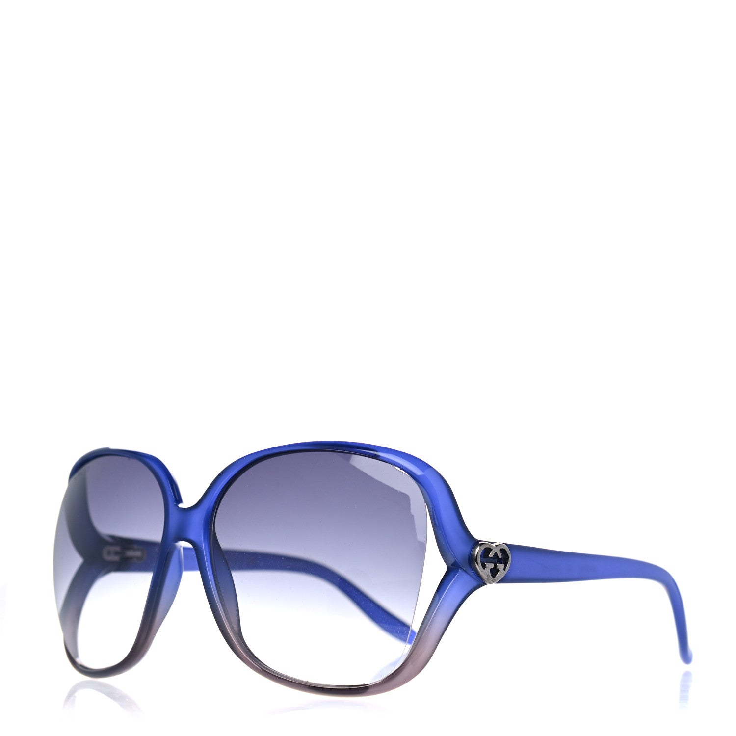 Gucci Acetate Oversized Round Sunglasses GG0080SK Blue 1 of 4