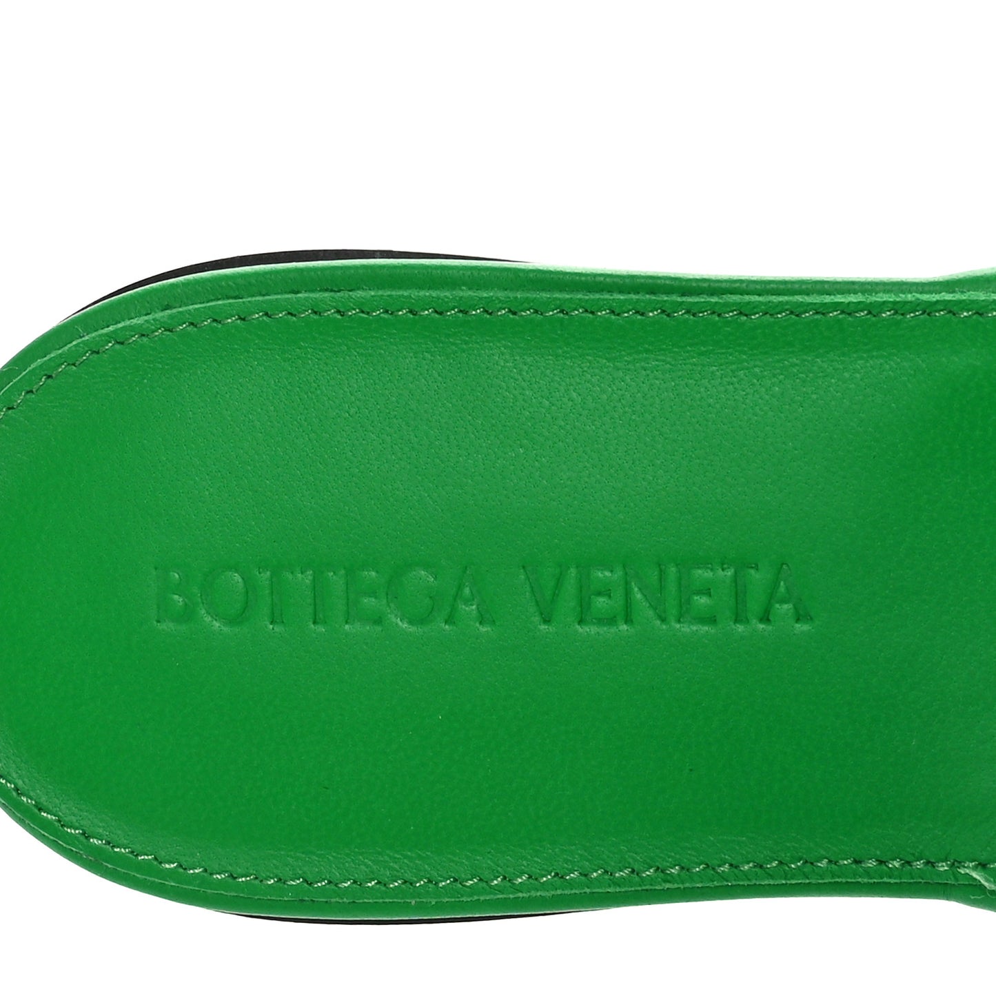 Nappa Maxi Intrecciato Lido Flat Sandals 38.5 Grass