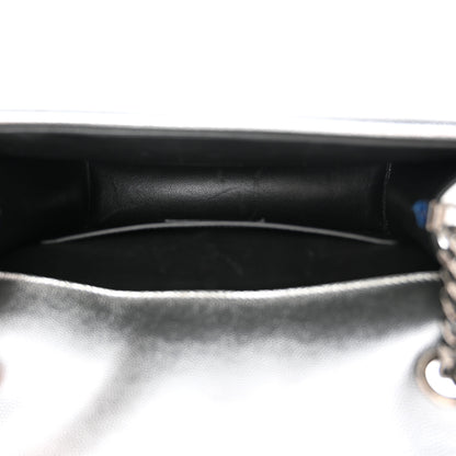 Saint Laurent Grain De Poudre Monogram Medium Sulpice Shoulder Bag Silver 5 of 15