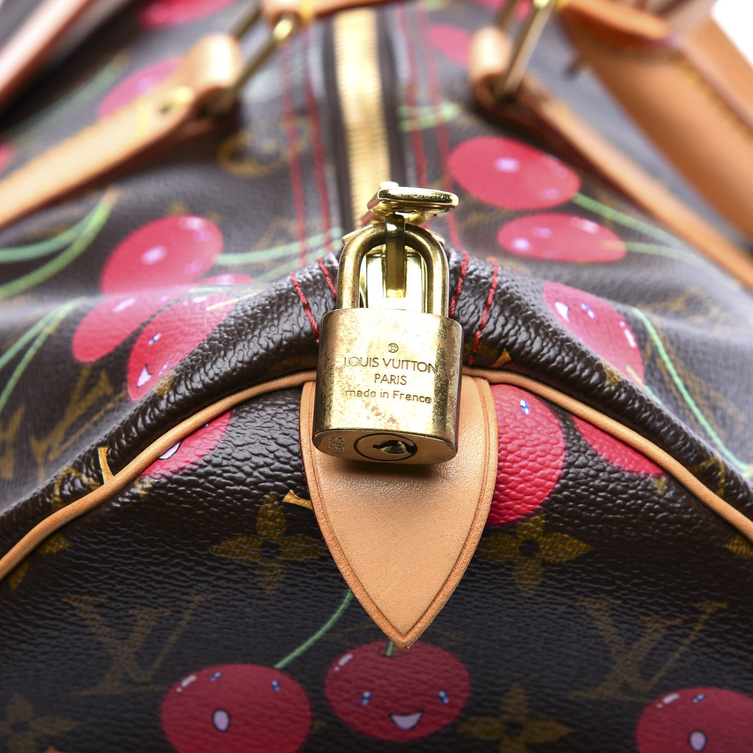 Louis Vuitton Monogram Cerises Keepall 45 9 of 12