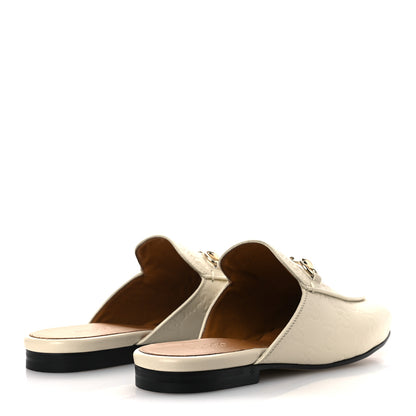 Gucci Glamour Calfskin Guccissima Womens Princetown Slippers 36.5 Mystic White 5 of 10