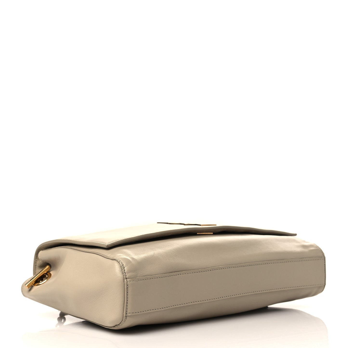Smooth Calfskin Suede Medium Reversible Monogram Kate Satchel Sea Salt