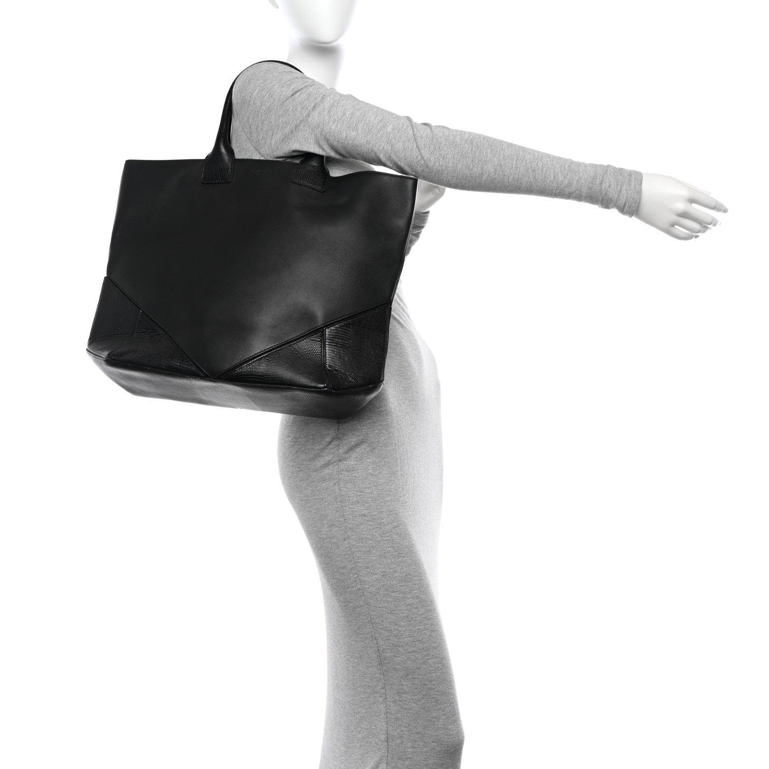 Givenchy Nappa Lizard Embossed Medium Easy Tote Black 2 of 17