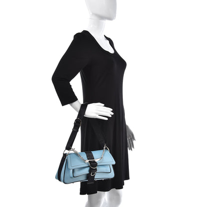 Christian Dior Coated Canvas Crystal Hardcore Bag Light Blue 2 of 8