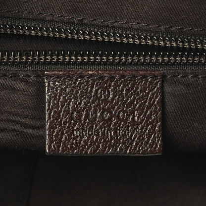 Gucci Monogram Web Medium Half Moon Hobo Dark Brown 6 of 11