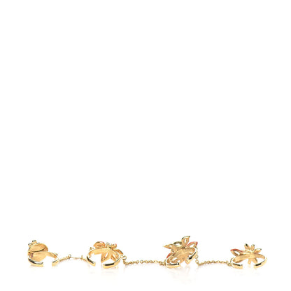 Louis Vuitton Crystal Strass Miss Windsor Fleur Ring Set Gold 3 of 7