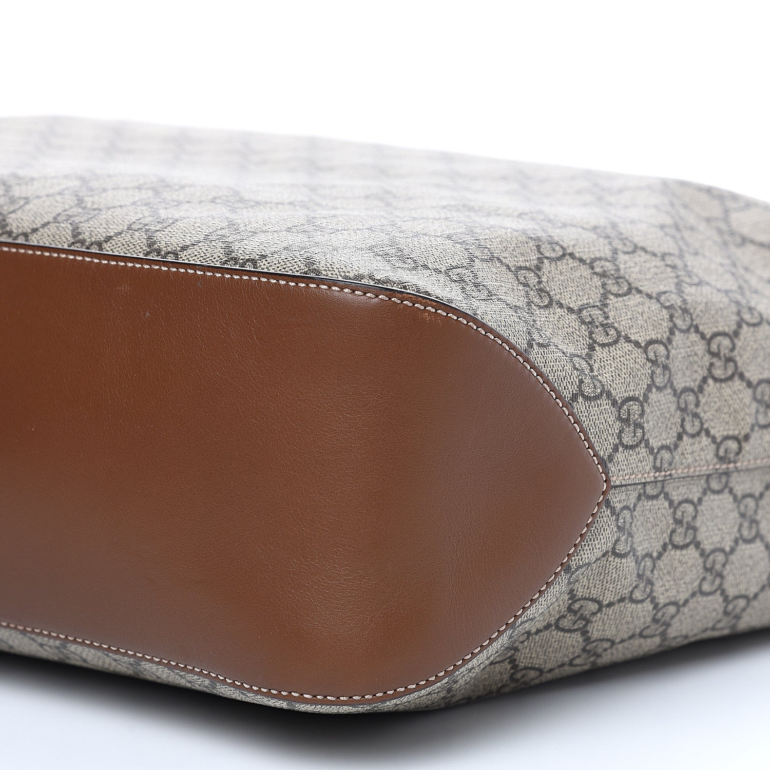 Gucci GG Supreme Monogram Large Linea A Hobo Light Brown 8 of 9