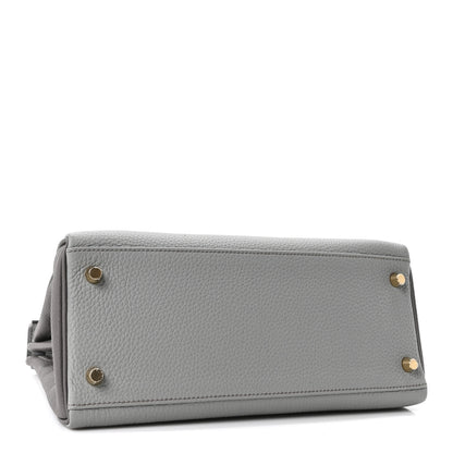 Hermes Togo Horseshoe Kelly Retourne 28 Gris Mouette Etain 4 of 10