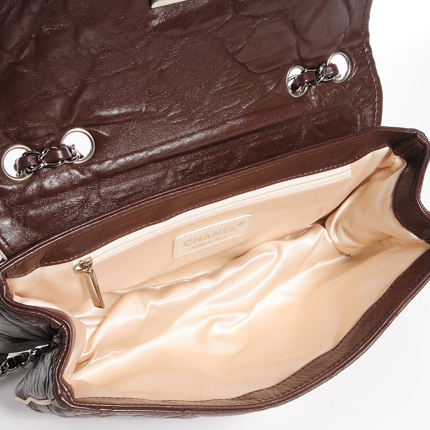 Chanel Lambskin East West Mademoiselle Flap Brown 5 of 7