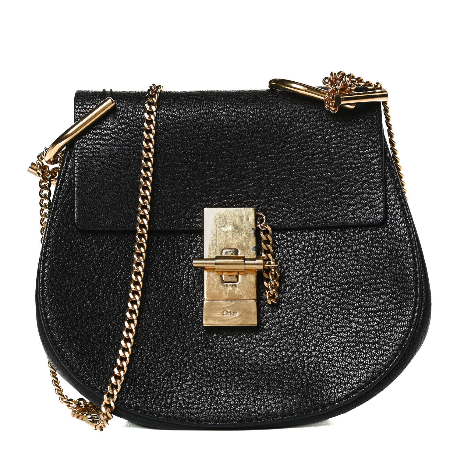 Chloe Grained Lambskin Drew Shoulder Bag Black 1 of 12