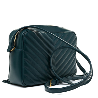 Saint Laurent Calfskin Matelasse Monogram Lou Camera Bag Sea Turquoise 3 of 11