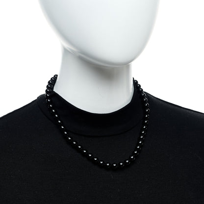 Tiffany Sterling Silver Black Onyx Bead Toggle Necklace 2 of 5