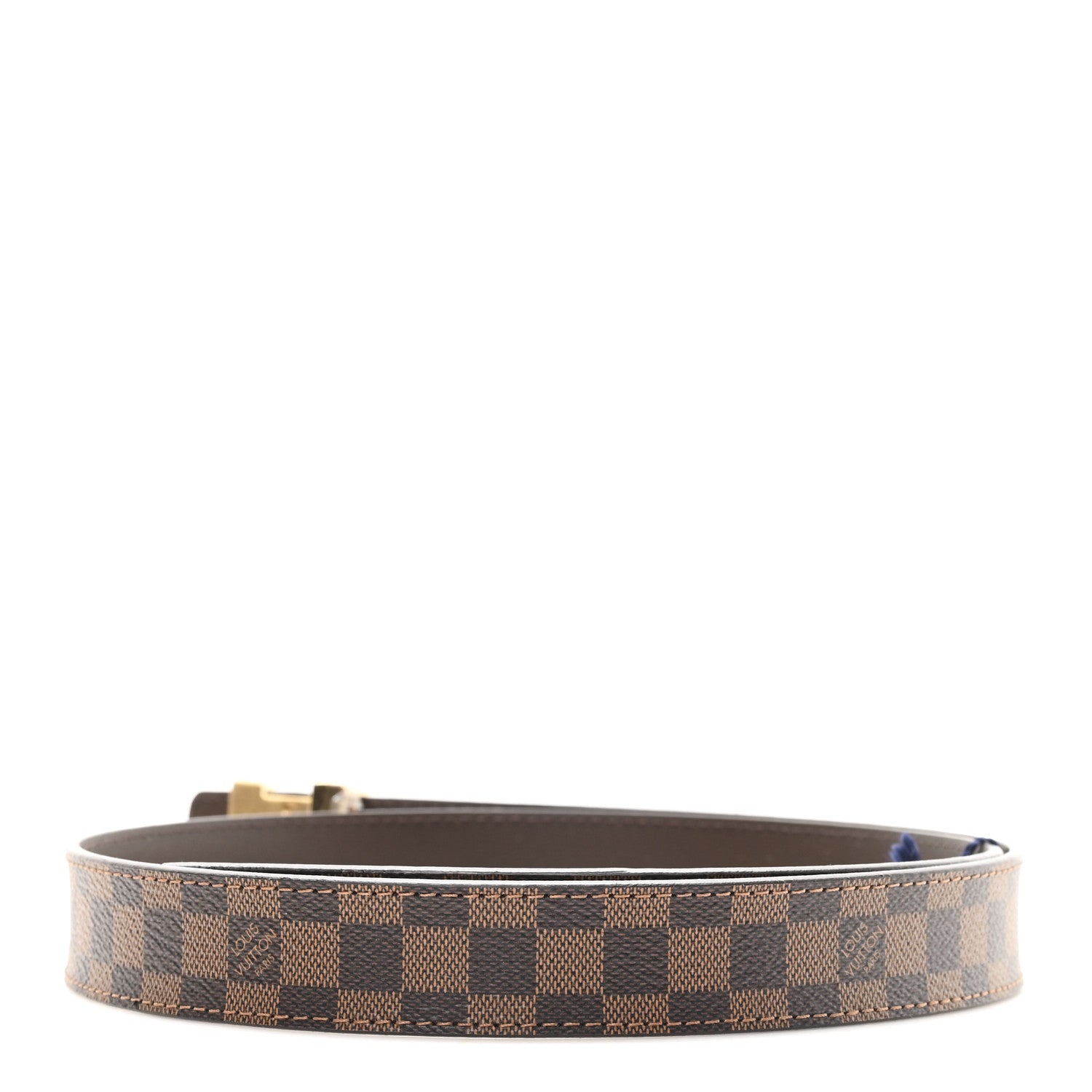 Louis Vuitton Mini Damier Ebene 25mm LV Initiales 80 32 Belt 2 of 6