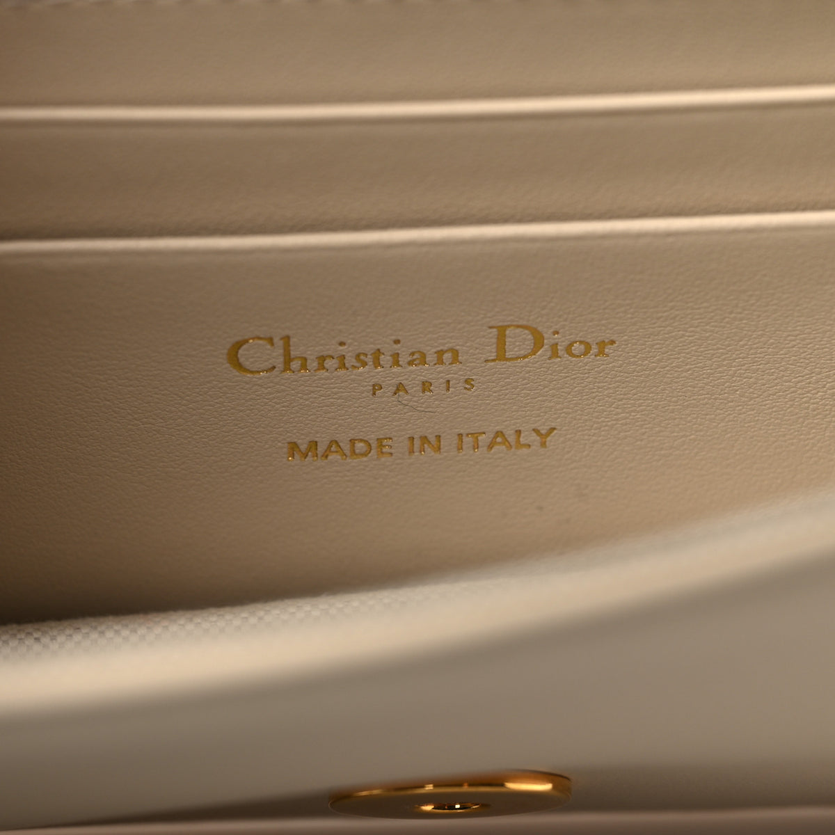 Christian Dior Oblique Chambray 30 Montaigne Cigale Pouch With Chain Blue Light Biscuit 6 of 10