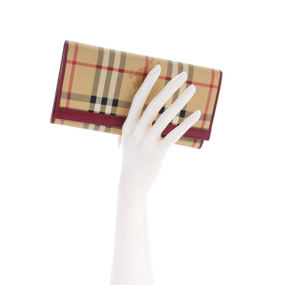 Burberry Haymarket Check Continental Wallet Red 2 of 8