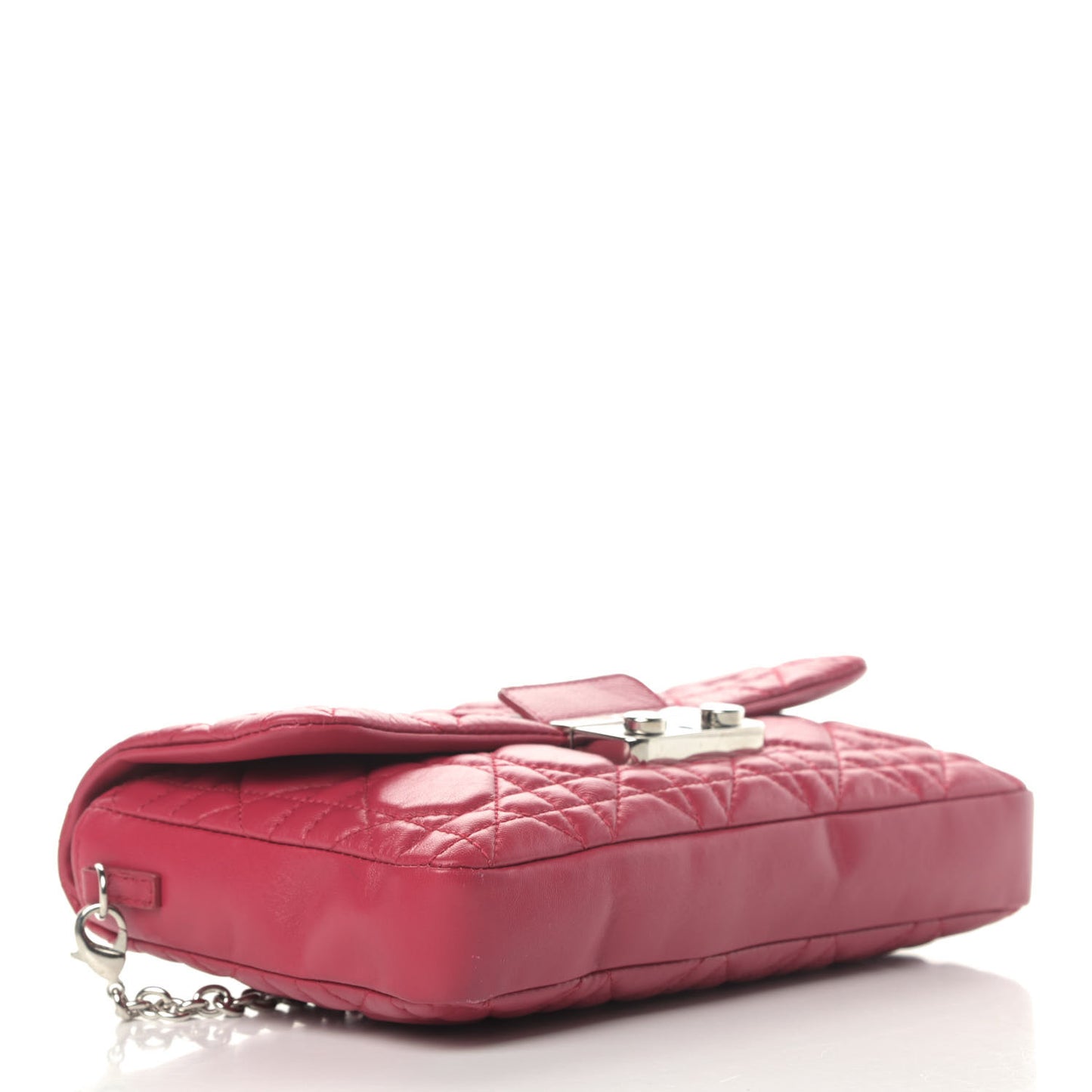 Lambskin Cannage Miss Dior Promenade Pouch Fuchsia