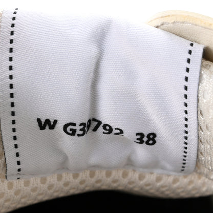 Chanel Fabric Laminated Calfskin Stretch CC Womens Sneakers 38 White Silver 9 of 10